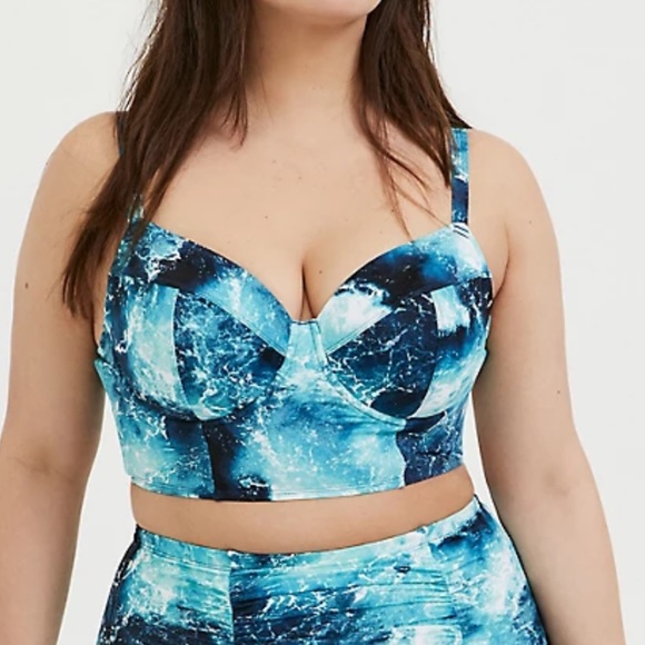Torrid Ocean Blue bikini top
